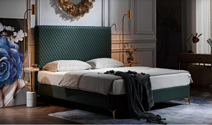 Bett Polster Design Luxus Doppel Betten Ehe Schlaf Zimmer Leder Hotel Bett Neu