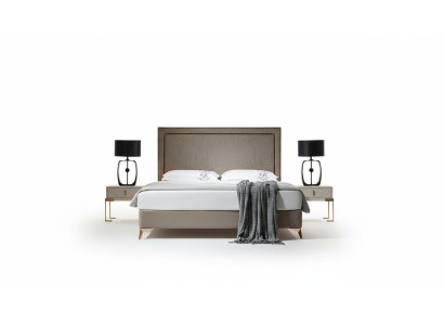 Bett 3tlg. Schlafzimmer Set Design Luxus Schlafzimmer Hotel Möbel 2x Nachttisch