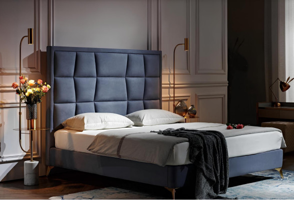 Design Bett Schlafzimmer Betten Textil Hotel Luxus Polster Sitz Stoff Neu Möbel
