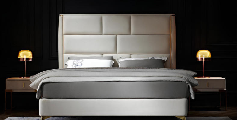 Luxus Schlafzimmer Bett Polster Design Doppel Hotel Betten Hotel Möbel Samt Neu