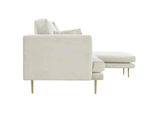 Eleganz in Weiß für Ihr exklusives Designer Sofa im luxuriösen L-Form Stil