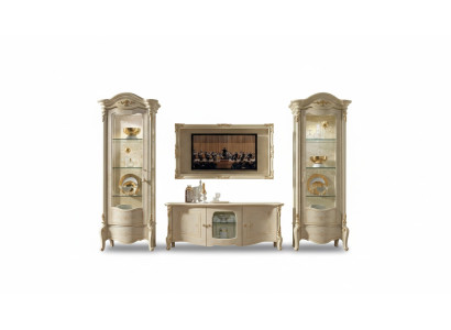 Vitrine Glas Schrank Vitrinen Wohnzimmer Schau Schränke Italienische Möbel NEU
