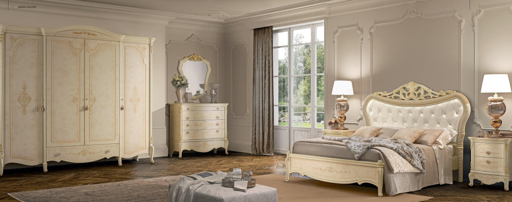 Doppelbett Bett Luxus Betten Holz Bettgestelle Bettrahmen Beige Design Modern