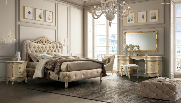Bett Möbel Doppelbett Chesterfield Schlafzimmer Möbel Design Betten Italien Neu