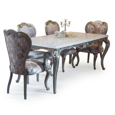 Stuhl mit Armlehne Sessel Esszimmer Holz Lehnstuhl Stühle Design Sessel