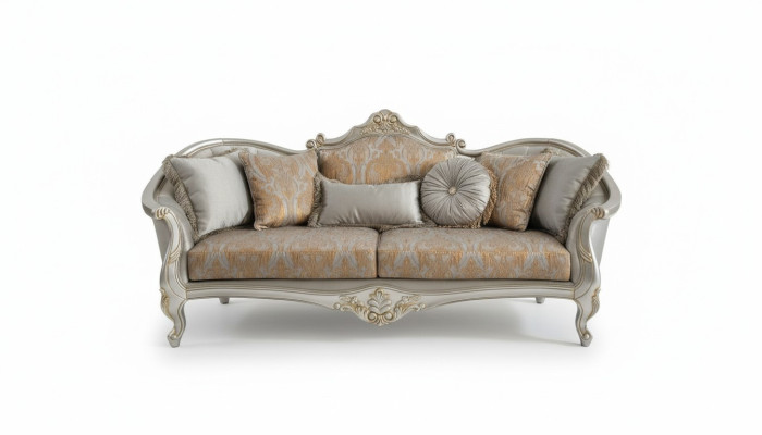 Couchen Polster Sofa Sofas 3 Sitzer Dreisitzer Wohnzimmer Graue Samt