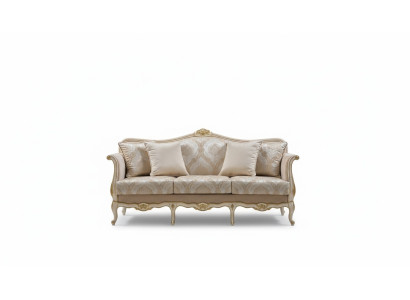 Luxus Dreisitzer Sofa 3 Sitzer Sofas Sitz Design klassisch Couchen Beige