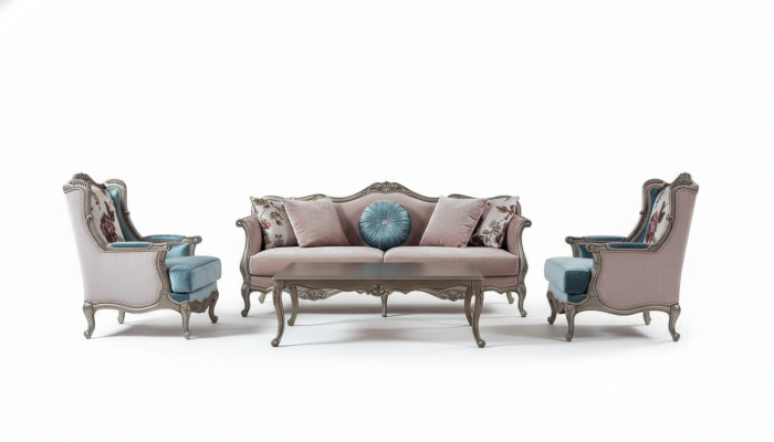 Sofagarnitur Sofa Luxus Sofas Sessel 3+1+1 Sitzer Couchtisch Set 4tlg