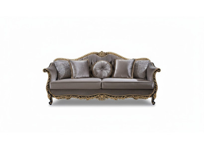 Klassischer Luxus Sofa 3 Sitzer Sofas Sitz Stoff Design Couch Stil Textil