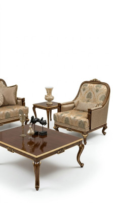 Möbel Stühle Design Sessel Textil Wohnzimmer Luxus Design Barock Rokoko