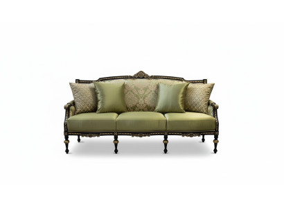 Luxus Dreisitzer Moderne Couch Polster Möbel Sofas Stoff Textil Grün