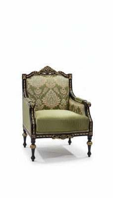 Sessel Klassischer Relax Stoff Lounge Textil Sitzer Luxus Sitz Barock Grün