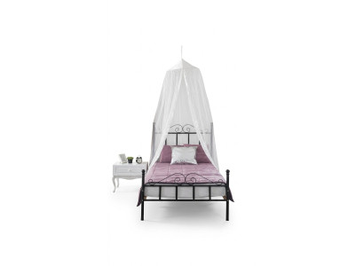 Himmelbett Metall Bett Schlafzimmer Set Nachttisch Weiß Möbel Schlafzimmer 2tlg