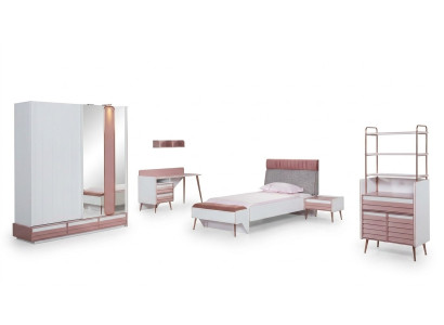 Jugendzimmer Kinderzimmer komplett Set Jugendbett Schreibtisch Schrank Möbel 