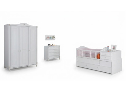 Kinderzimmer 3tlg Set Schlafzimmer Kleiderschrank Kommode Jugendzimmer Möbel 