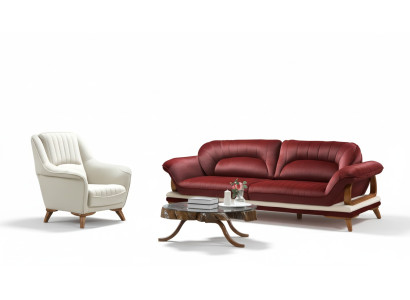 Sofa 3 Sitzer Design Sessel Polster Sitz Klassisch Design Dreisitzer