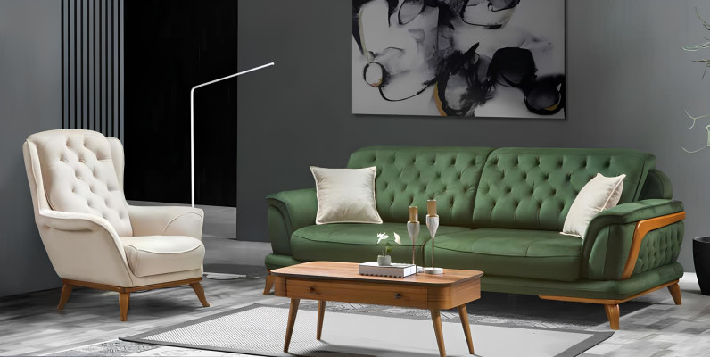 Sessel Luxus Design Möbel Klassisches Stil Design Textil Wohnzimmer