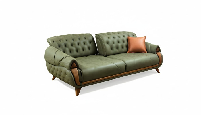Klassischer Dreisitzer Sofa Couch Polster Möbel Wohnzimmer 3 Sitz