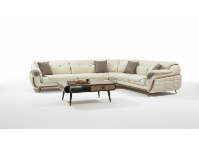 Ecksofa L-form Textil Luxus Sofa Wohnlandschaft Polster Couch Couchen