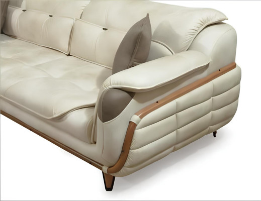 Design Ecksofa L-Form Couch Polsterung Luxus Wohnzimmer Soft Style