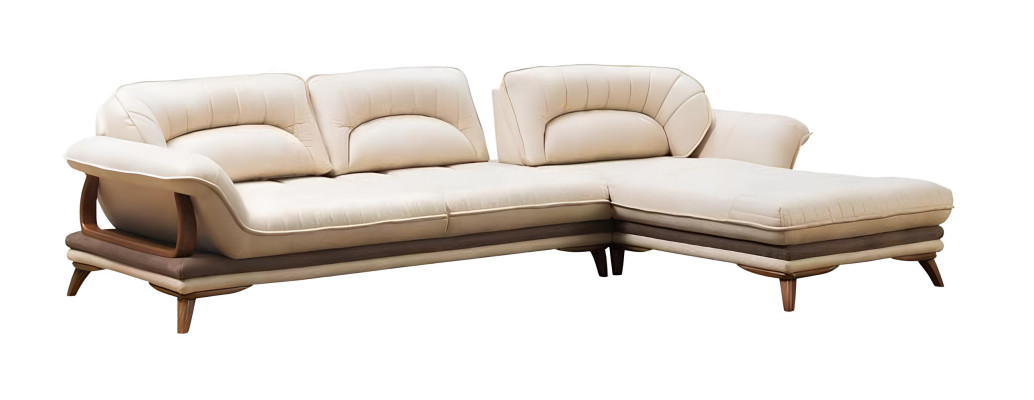 Wohnzimmer Textil L-Form Sofas Weiß Ecksofa Polstermöbel Eckgarnitur