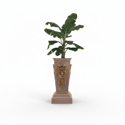 Vasen Blumen Ständer Vase Ständer Massiv Holz Barock Rokoko Italienisches Design