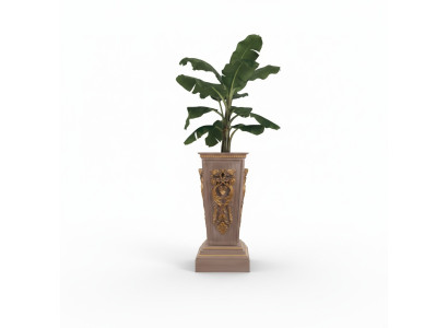Vasen Blumen Ständer Vase Ständer Massiv Holz Barock Rokoko Italienisches Design