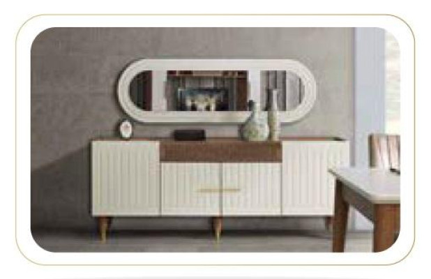 Kommode Schubladen Holz Sideboard Spiegel Massiv Kommoden Wohnzimmer