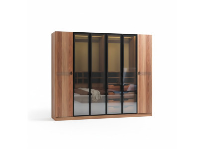 Kleiderschrank Luxus Schrank Möbel Schlafzimmer Schränke Glas Türen
