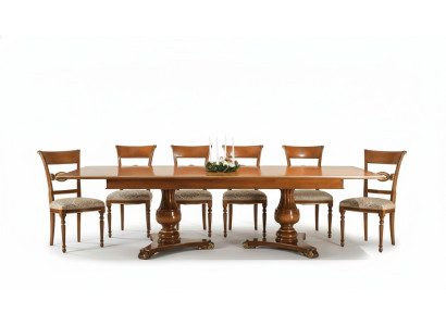 Komplett Set Esstisch + 6 Stühle Esszimmer Set Ess Gruppe Holz Tisch Tische 7tlg