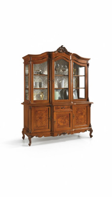 Vitrinen Glas Schrank Vitrine Wohnzimmer Holz Anrichte Italienische Möbel Regal