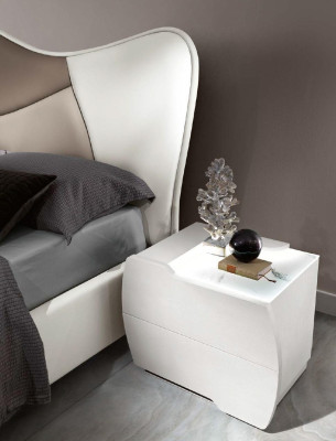 Luxus Doppel Bettgestelle Bett Weiß Doppelbett Leder Holz Modern Design Neu