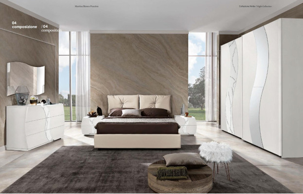 Schränke Kleiderschrank mit Schwebetüren Schlafzimmer Schrank Holz Design Modern