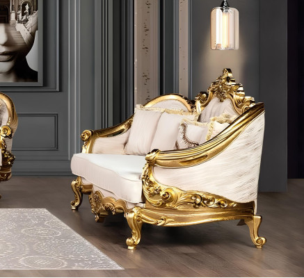 Couch Garnitur Sofagarnitur 3+1+1 Sitzer Sessel Sofas Set Stoff Sofa Barock Neu
