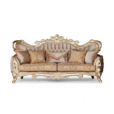Sitz Dreisitzer Sofa 3 Sitzer Sofa Sofas Samt Stoff Stil Barock Rokoko Möbel Neu