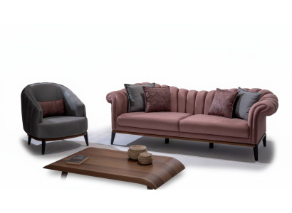 Designer Couchen Sofas Garnitur Sofa 3 Sitzer + 1 Sitzer Sofagarnitur Polster