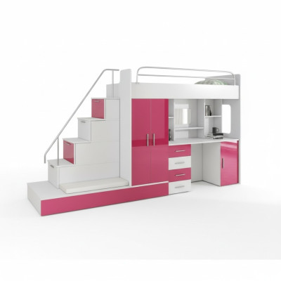 Hochbetten Etagenbett Hochbett Blau Kinderzimmer Betten Etagen Rosa Bett Neu