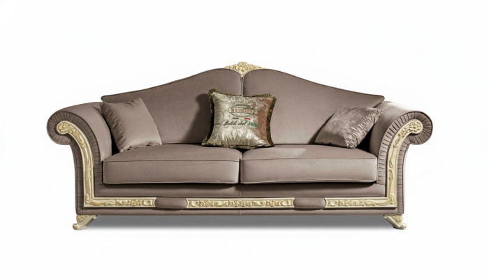 Sofa 3 Sitzer Luxus Möbel Wohnzimmer Dreisitzer Klassischer Design Italienisch