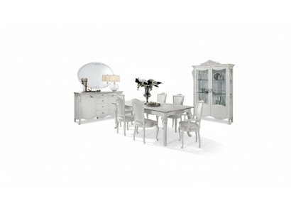 Esszimmer Set Esstisch 6x Stühle Kommode Vitrine Gruppe Garnitur Itanien 9tlg.