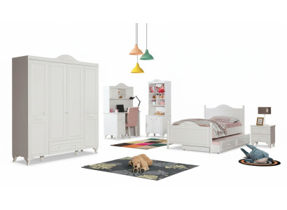 Kleiderschrank Schrank Klassische Schränke Möbel Holz für Schlafzimmer Weiß Neu