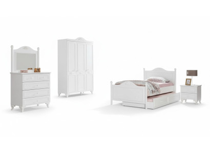 Teeneger Schlafzimmer Landhaus Stil Hotel Gästezimmer Möbel Komplett Set 5tlg.