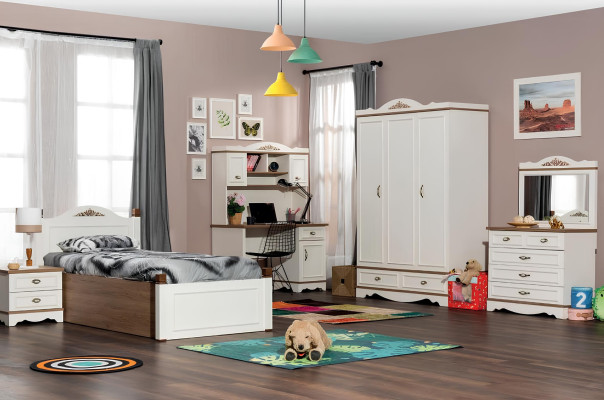 Schreibtisch Weiß Kinderzimmer Jugendzimmer Luxus Design Tische Modern Neu
