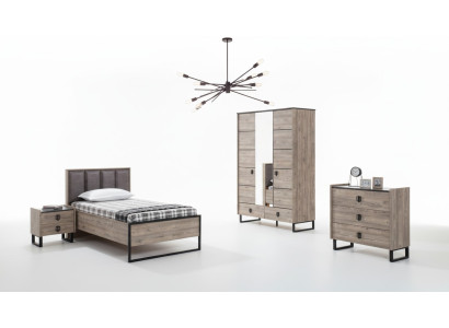 Kinderzimmer Set Kinderbett Nachttisch Kleiderschrank Kommode Schlafzimmer Neu