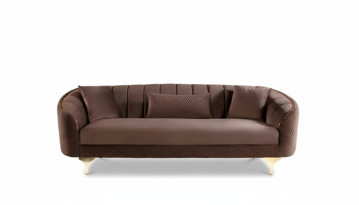 Wohnzimmer Sofa 3 Sitz Couchen Sofas Gepolsterte Couch Stoff Möbel Einrichtung