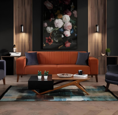 Sofagarnitur Sofa Garnitur Sofas 3+3+1 Sitz Stoff 3tlg Couch Set Polster Textil