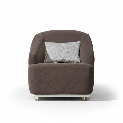 Sessel Einsitzer 1Sitz Sofa Couch Wohnzimmer Möbel Metall mit Textil