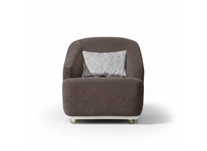 Sessel Einsitzer 1Sitz Sofa Couch Wohnzimmer Möbel Metall mit Textil
