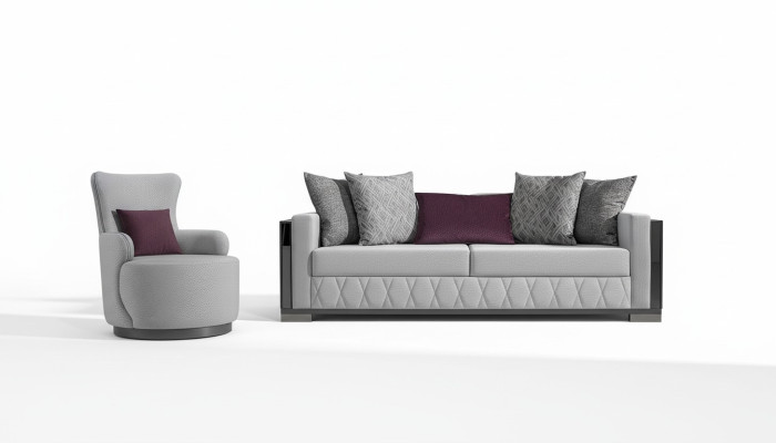 Modern Luxus Sofagarnitur Sofa Garnitur Sofas Sessel 3+1 Sitzer Stoff Design