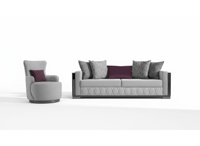 Modern Luxus Sofagarnitur Sofa Garnitur Sofas Sessel 3+1 Sitzer Stoff Design