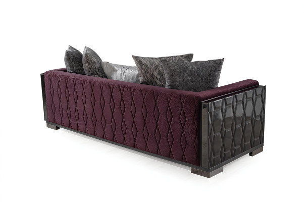 Moderne Couch Sofas Design Sofa Dreisitzer Sitz Burgund Sofa 3 Sitzer